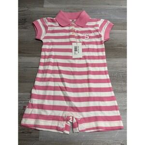 Syracuse University Baby Toddler Romper 18-24 Months‎ Girls Pink White Stripe